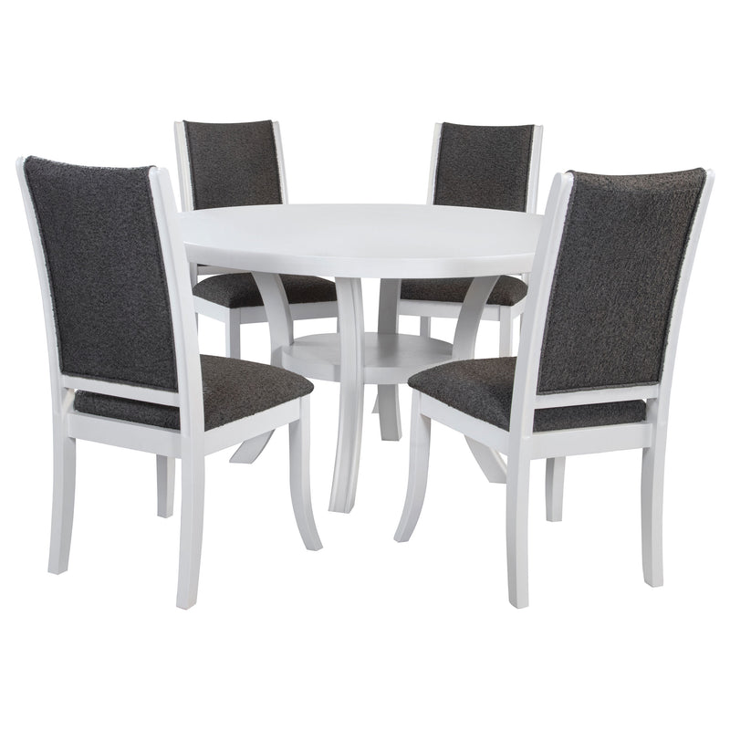 Coaster Furniture Judd Pearl White 5pc Dining Room Set