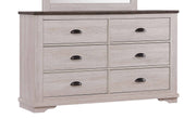 Crown Mark Coralee Chalk Grey Dresser and Mirror