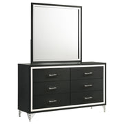 Coaster Furniture Lucia Black Dresser and Mirror