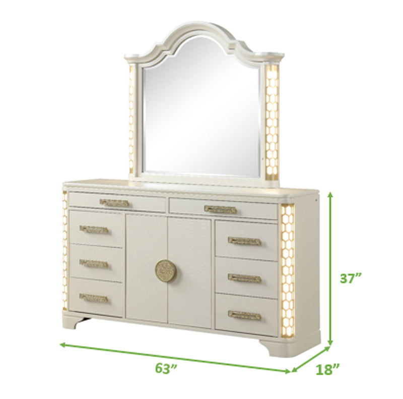 Galaxy Home Jasmine Beige Wood Dresser