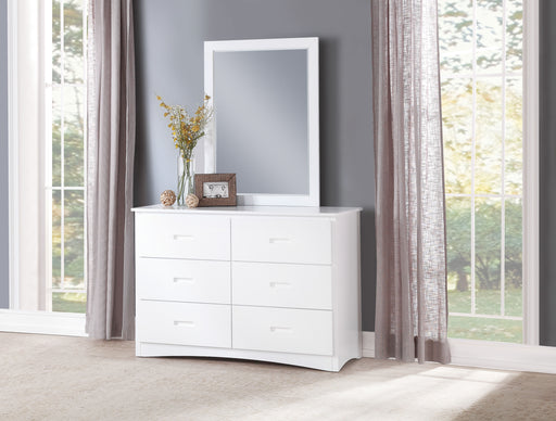 Home Elegance Galen White Dresser and Mirror