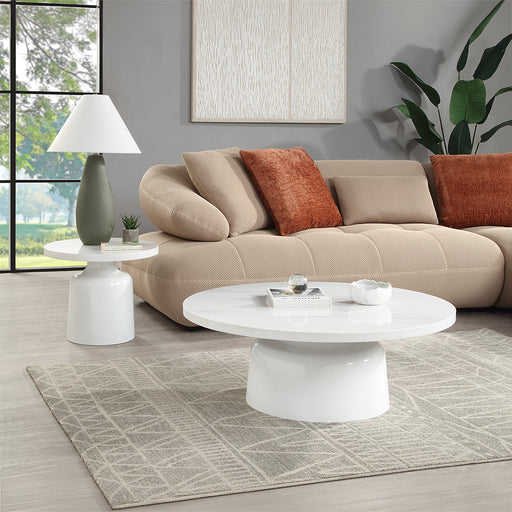 Acme Furniture Zaid White 3pc Coffee Table Set