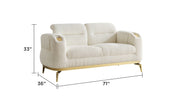 Galaxy Home Zoe Cream Loveseat