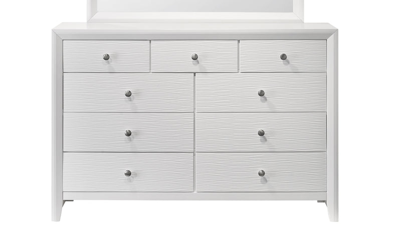 Crown Mark Evan White Dresser