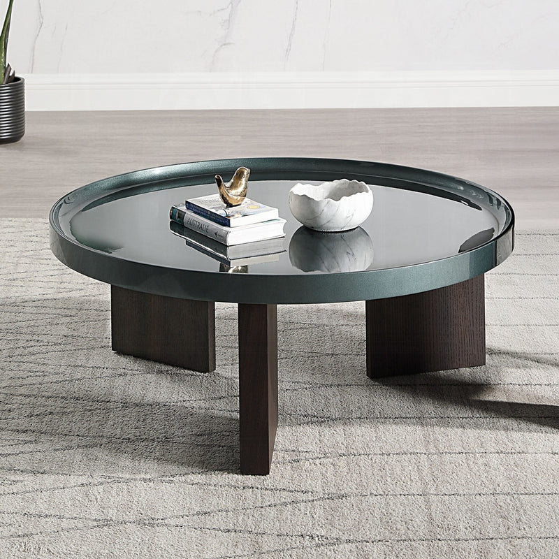 Acme Furniture Lakita Blackish Green Smoked Oak Coffee Table