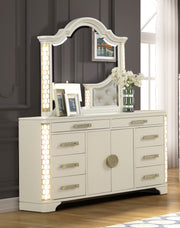 Galaxy Home Jasmine Beige Dresser and Mirror