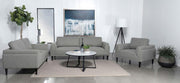 Coaster Furniture Rilynn Grey Upholstered Arms 3pc Living Room Set