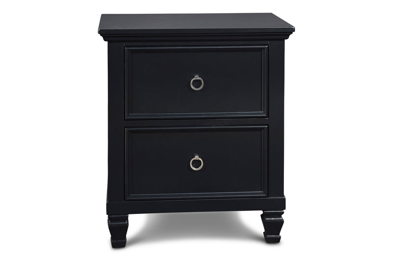 New Classic Furniture Tamarack Black Wood Nightstand