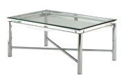 Steve Silver Nova Silver Chrome 3pc Coffee Table Set