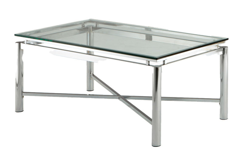 Steve Silver Nova Silver Chrome 3pc Coffee Table Set
