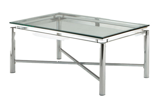 Steve Silver Nova Silver Chrome 3pc Coffee Table Set