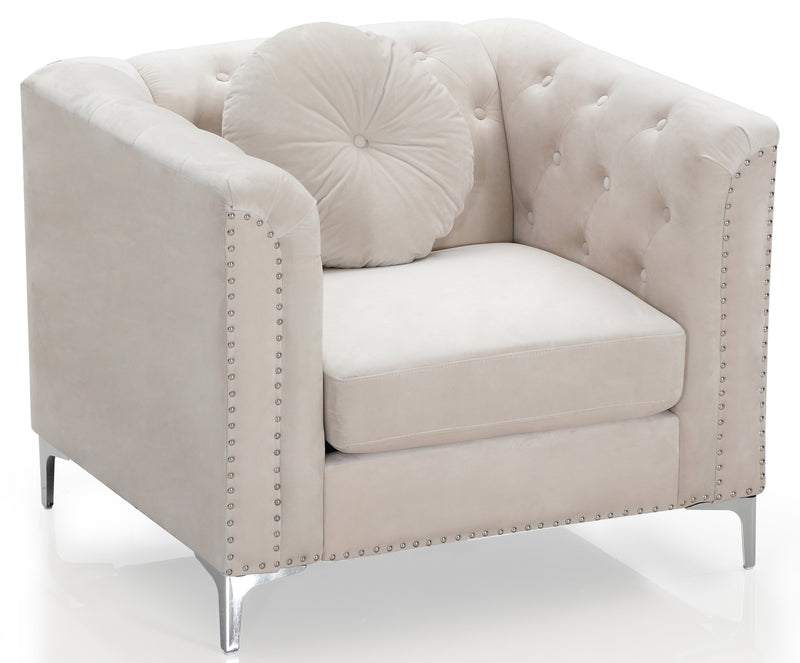 Glory Furniture Pompano Black Velvet Chair