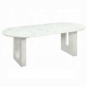 Acme Furniture Zayn White Natrual Dining Table