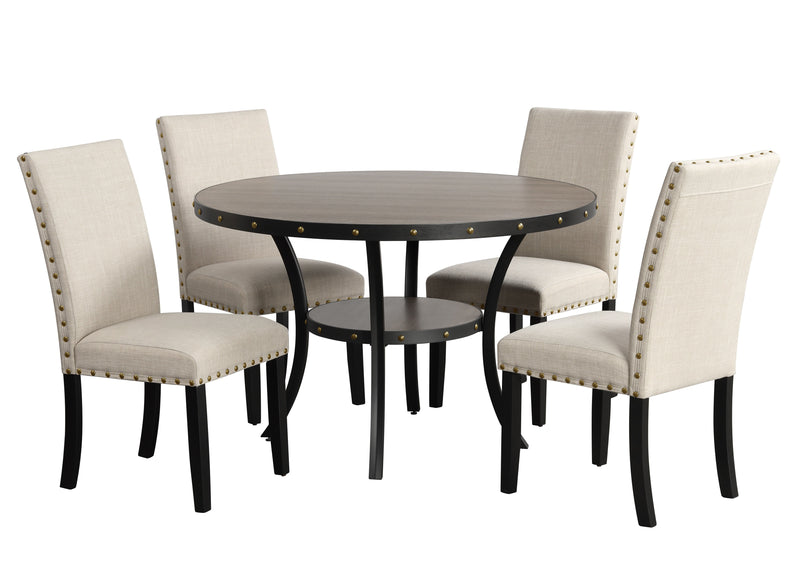 2 New Classic Furniture Crispin Natural Beige Dining Chairs