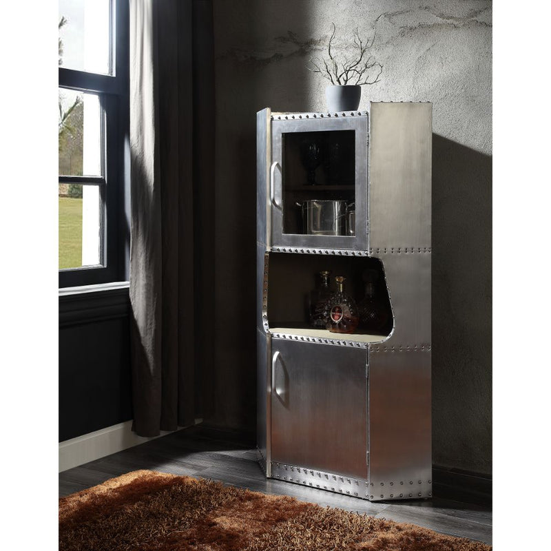 Acme Furniture Brancaster Aluminum Corner Cabinet