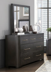 Home Elegance Gilbert Charcoal Dresser And Mirror