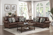 Home Elegance Franklin Dark Brown 2pc Living Room Set