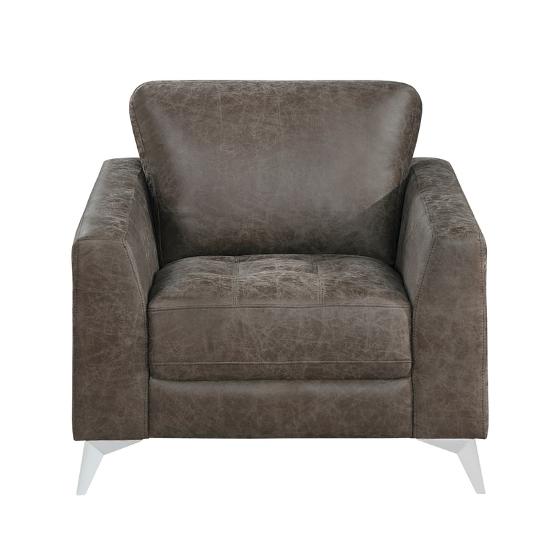 Home Elegance Cazon Brown Tan 3pc Living Room Set