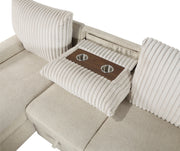 Home Elegance Gallatin Beige 2pc Sectional with Left Chaise