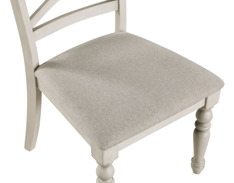 2 New Classic Furniture Jennifer White Dining Side Chairs