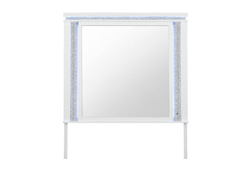 Global Furniture Alina White Mirror with LED