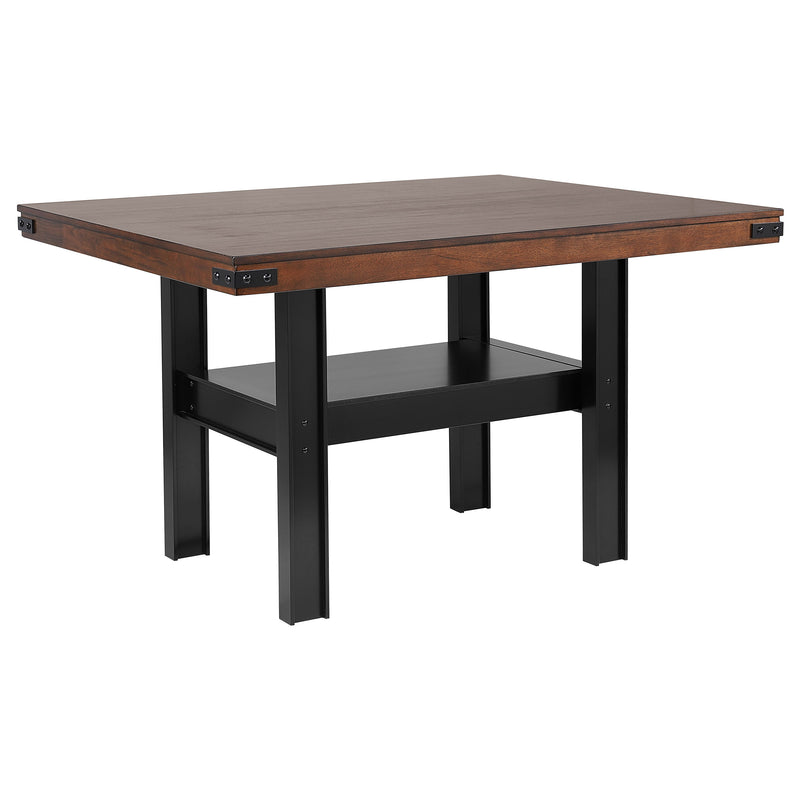 Coaster Furniture Patterson Mango Oak Black Brown Counter Height Table