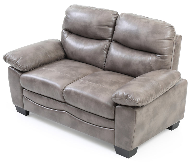 Glory Furniture Marta Black Faux Leather Loveseat