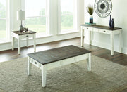 Steve Silver Cayla Dark Oak White End Table