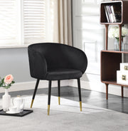 Meridian Furniture Louise Black Velvet Dining Chair