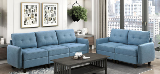 Home Elegance Garren Blue 2pc Living Room Set