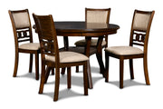 New Classic Furniture Gia Cherry Round 5pc Dining Set