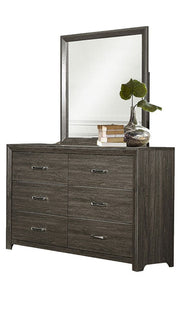 Home Elegance Edina Dark Gray Dresser and Mirror