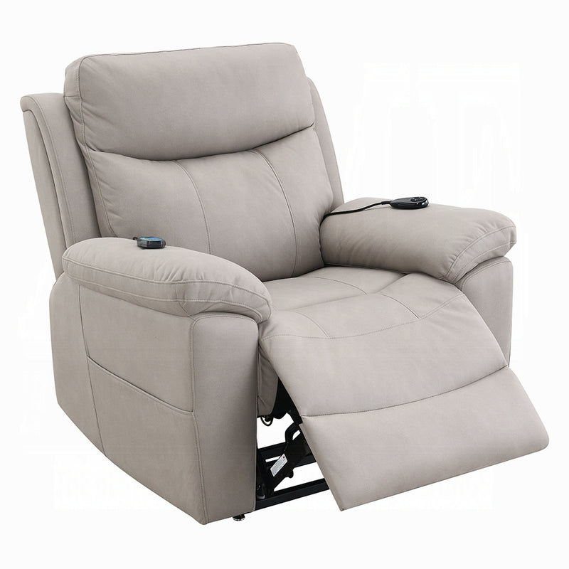 Acme Furniture Chriki Light Gray Power Recliner