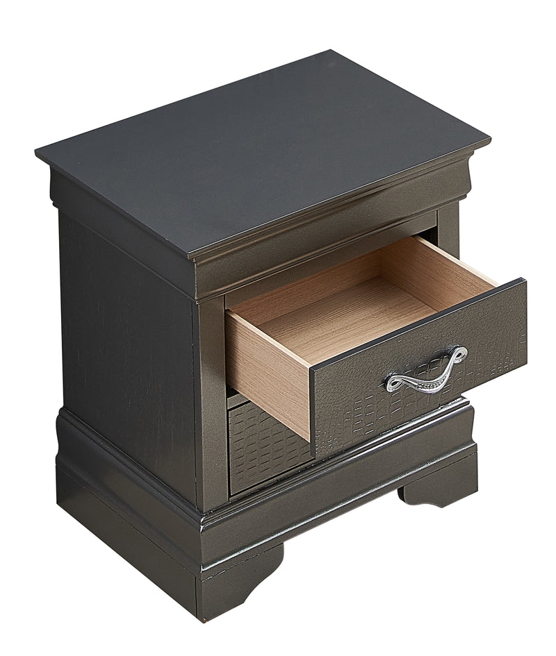 Glory Furniture Lorana Metalic Black Nightstand