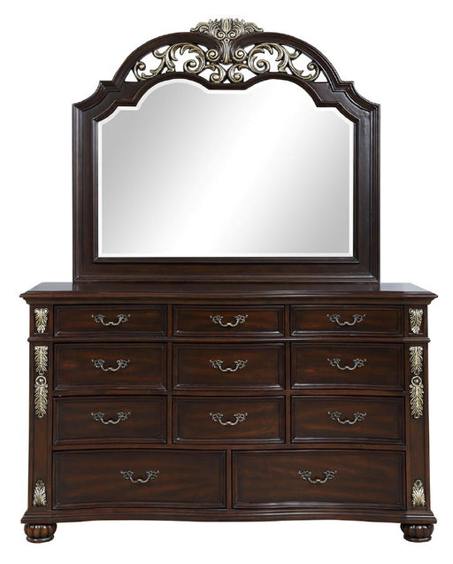 New Classic Furniture Maximus Brown Dresser And Mirror