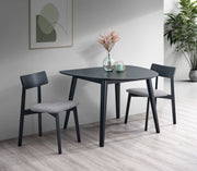 2 Acme Furniture Real Gray Black Side Chairs