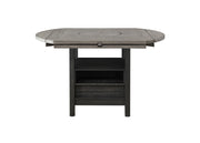 Crown Mark Cline Light Grey Counter Height Table Shelve