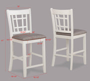 2 Crown Mark Hartwell Chalk Grey Counter Height Chairs