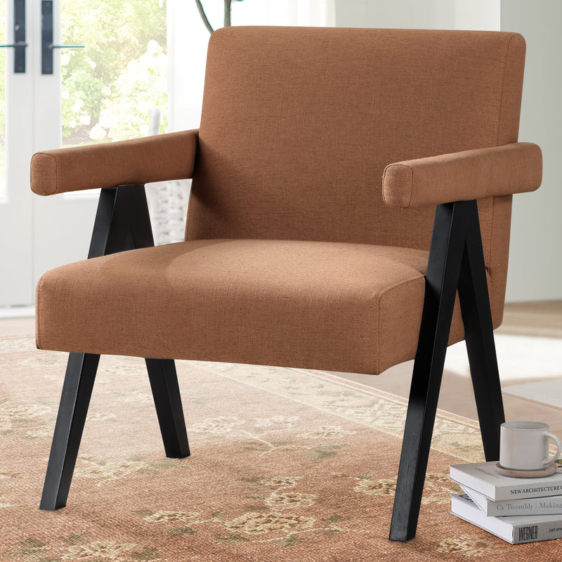 Steve Silver Helen Brown Cream Accent Chair