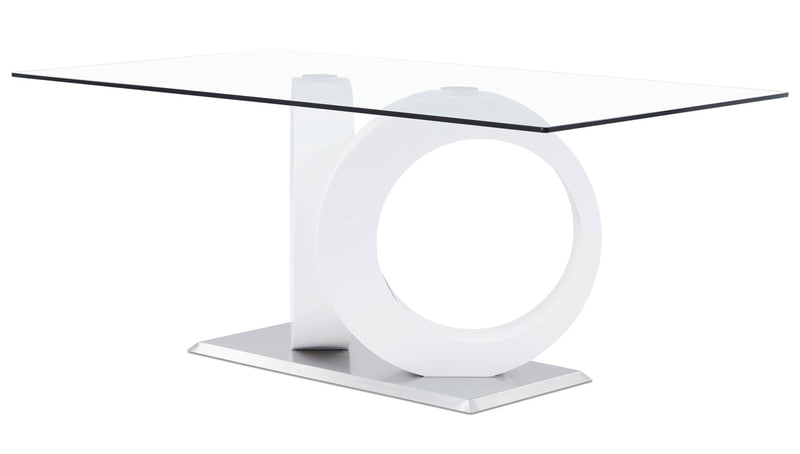 Global Furniture D9002 White Black 5pc Dining Room Set