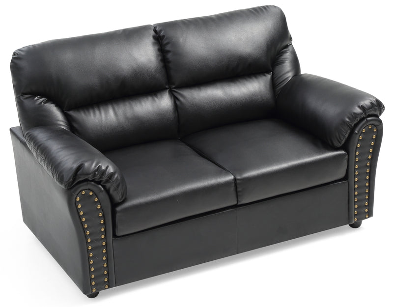 Glory Furniture Olney Black Faux Leather Love Seat