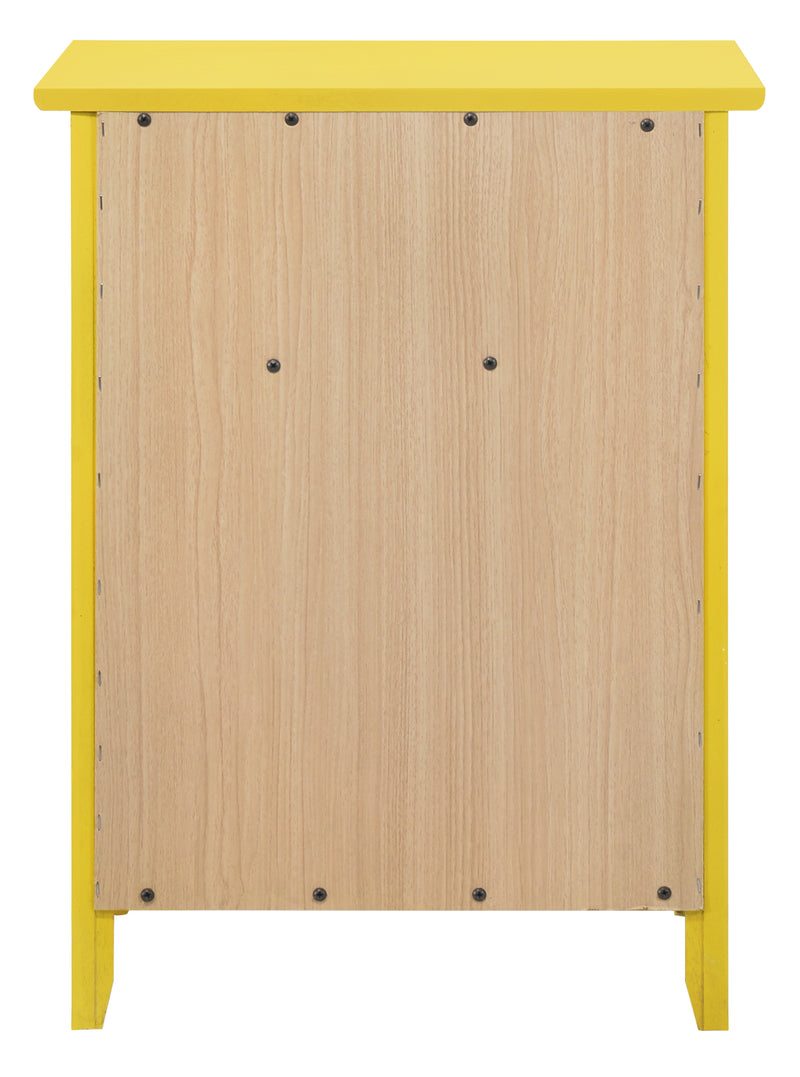 Glory Furniture Izzy Yellow 1 Drawer 1 Door Nightstand
