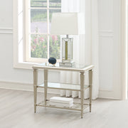 Acme Furniture Zaba Champagne Rectangle End Table