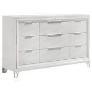 Coaster Furniture Marmore White 9 Drawer Dresser