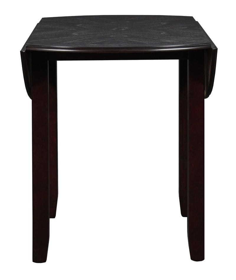 New Classic Furniture Gia Brown PU 42 Inch 3pc Drop Leaf Dining Set