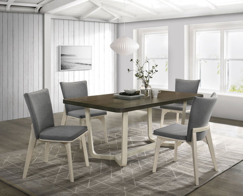 Coaster Furniture Biloxi Greyish Brown White 5pc Dining Room Set
