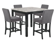 New Classic Furniture Celeste Blue 42 Inch 5pc Counter Height Set