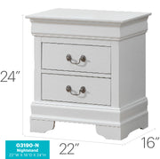 Glory Furniture Louis Phillipe Silver Champagne Nightstand