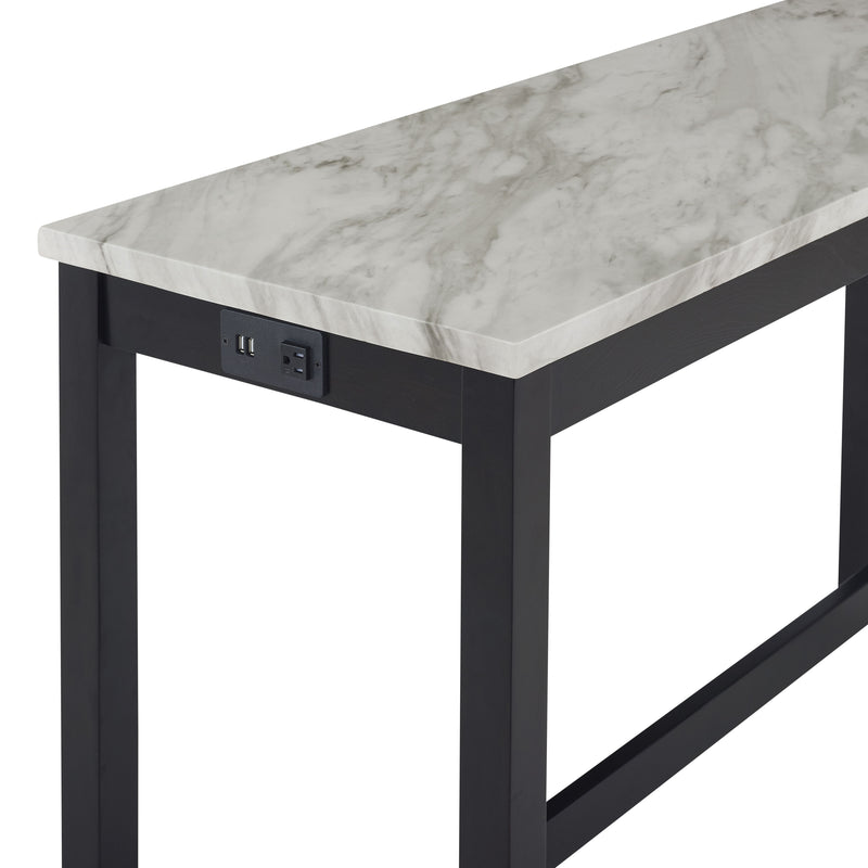 New Classic Furniture Celeste Blue 4pc Theater Bar Table Set