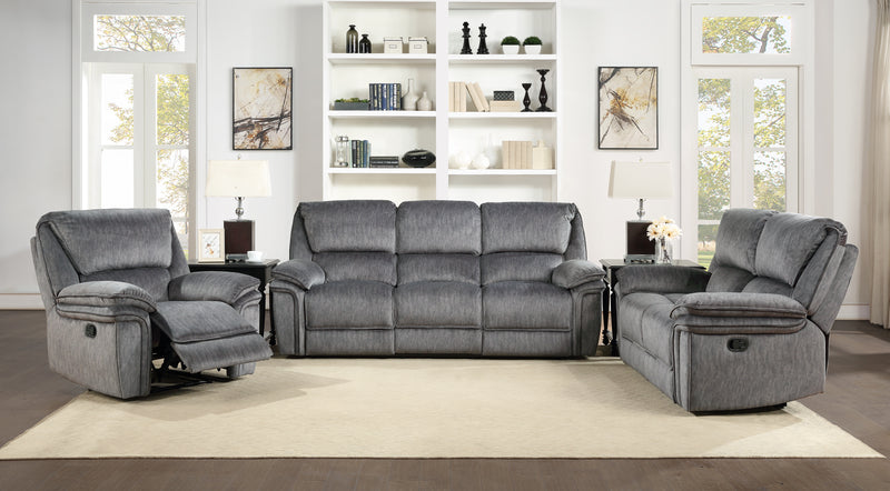 Home Elegance Muirfield Gray 3pc Living Room Set